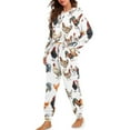 thumbnail image 2 of Yuyamidu Chicken Pajamas for Women Size 2XL 2 PCS Breathable Round Neck Sleepwear Pants & Pullover Tops for Vacation Walking Comfy Long Sleeve Nightwear Set with Pockets, 2 of 7
