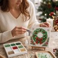 thumbnail image 2 of Christmas Sea Glass Art Kit for Adults & Beginners (Wreath) DIY Mosaic Craft Kit, Holiday Handmade Artwork Set, Santa Christmas Decor & Creative Craft Gift, 2 of 7