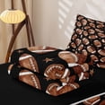 thumbnail image 5 of Homewish Brown Rugby Stars Print Zipper Twin Comforter Sets with Fitted Sheet and 2 Pillowcases,American Ball Football Theme Zipper Bedding Set For Kids,Black Reversible,4 Pieces, 5 of 7