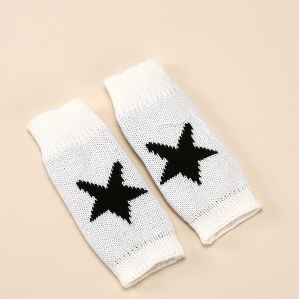 Guantes de punto Y2k 2024, guantes de estrella de medio dedo, guantes de invierno cálidos de lana con pentagrama, suaves, sin dedos, guantes emo, mitones preppy