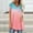 Pink, variant on Women Shirt Fashion Trendy Lining Durable Fashion Printed Christmas gift Thin section Loose Fitting Short Sleeve Green Sexy Lining Size 5XL