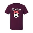 thumbnail image 2 of Wild Bobby, Cute Soccer Mom Ribbon Soccer Ball Gift Sports, Mother's Day, Men Graphic T-Shirt, Maroon, 4XL, 2 of 3