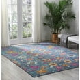 thumbnail image 3 of 8â€™ x 10â€™ Denim Blue Florals Distressed Area Rug, 3 of 5