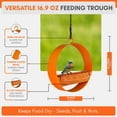 thumbnail image 5 of Mosaic Birds Bistro Bird Feeder - Premium Metal Bird Feeder, Chew-Proof, Weather & Water Resistant, 16.9oz, 1 Piece, Orange, 5 of 7