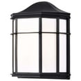 thumbnail image 2 of Nuvo Lighting LED Cage Lantern Fixture Black Finish with White Linen Acrylic, 2 of 7