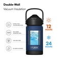 thumbnail image 4 of IFLASK 12oz Kids Water Bottle with Straw Lid | 100% Leak Proof | Insulated Stainless-Steel Double Walled Thermos | BPA and Sweat free | Hot & Cold (Navy), 4 of 4