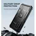 thumbnail image 3 of Dexnor for Samsung Galaxy S24 Case with Built-in Slide Camera Cover & Screen Protector & Kickstand, Heavy-Duty Shockproof Rugged Case Full-Body Bumper Protective Cover for Galaxy S24 2024, Black, 3 of 7