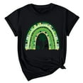thumbnail image 5 of Yxbdin Womens St Patricks Day T Shirts Plus Size Shamrock Graphic Tee Clover Printed Short Sleeve Shirt Casual Crew Neck Tops Black XXL, 5 of 6