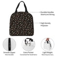 thumbnail image 3 of KLL Flower Pattern On Black Print Insulated Lunch Bag Women, Reusable Cute Tote Lunch Box for Adult & Men, Leakproof Cooler Lunch Bags for Work Office Travel Picnic, 3 of 5