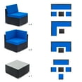 thumbnail image 6 of Zimtown Black 7 Pieces Outdoor Sectional Sofa Wicker Rattan Patio Conversation Sets w/ Table, 6 of 9