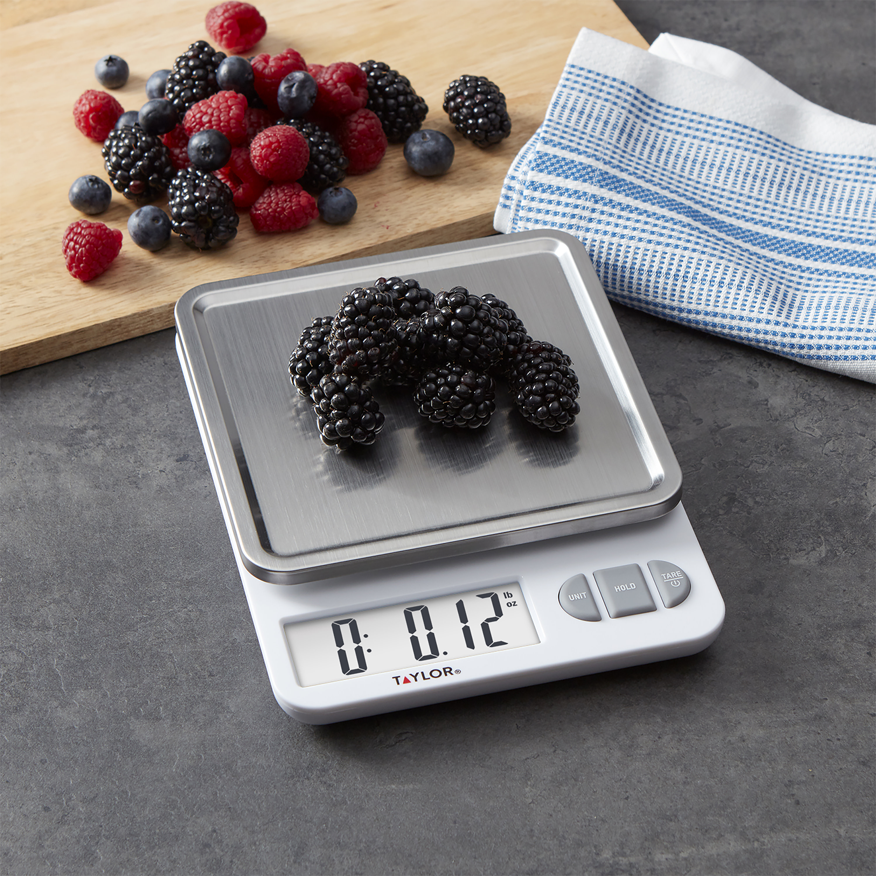 Taylor 11 Lb Digital Kitchen Scale, White photo 2