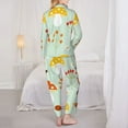 thumbnail image 5 of Disketp Pajamas Set Long Sleeve Sleepwear Womens Button Down Nightwear Pj Sets-Mushroom Bee, 5 of 9