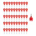 thumbnail image 3 of 50 piezas de aisladores de eléctrica Tornillo en la herramienta de enchufe de accesorios del de cuadrícula Rojo, 3 of 8