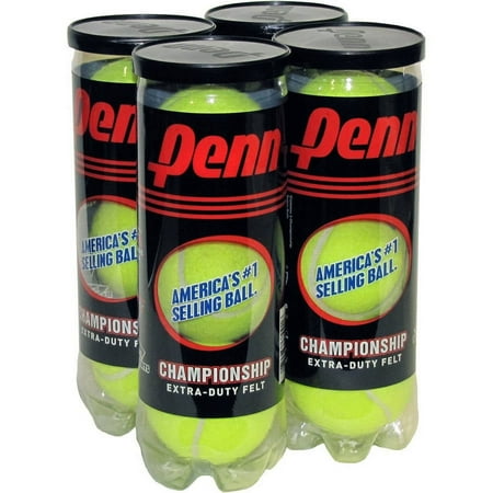 Penn Championship Extra Duty Tennis Balls, 4-Can Pack