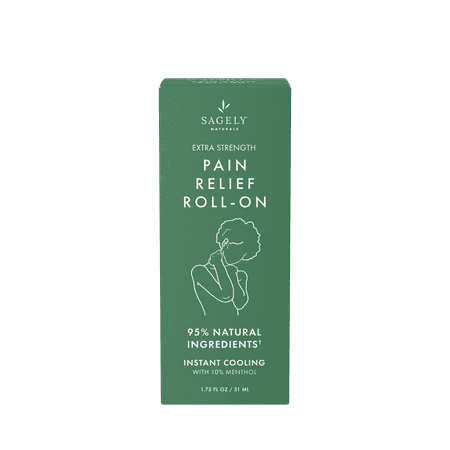 Sagely Naturals Extra Strength Pain Relief Active Roll-On, 10% Menthol, 1.75 oz
