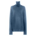 thumbnail image 3 of Women's Turtleneck Sweater Long Sleeve Casual Knit Pullover, Fall Winter Basic Top Blue S, 3 of 4