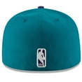 thumbnail image 5 of Men's New Era Teal/Purple Charlotte Hornets Official Team Color 2Tone 59FIFTY Fitted Hat, 5 of 6