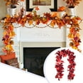 thumbnail image 3 of Advancent Guirnaldas de hojas de arce artificiales, planta colgante de otoño, vides falsas portátiles impermeables para Navidad en interiores Decoración tipo 3, 3 of 6