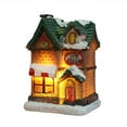 thumbnail image 1 of Casa de resina con luz LED para Navidad, decoración navideña, escena navideña de resina, casa de pueblo, ciudad para regalos de Navidad, 1 of 4