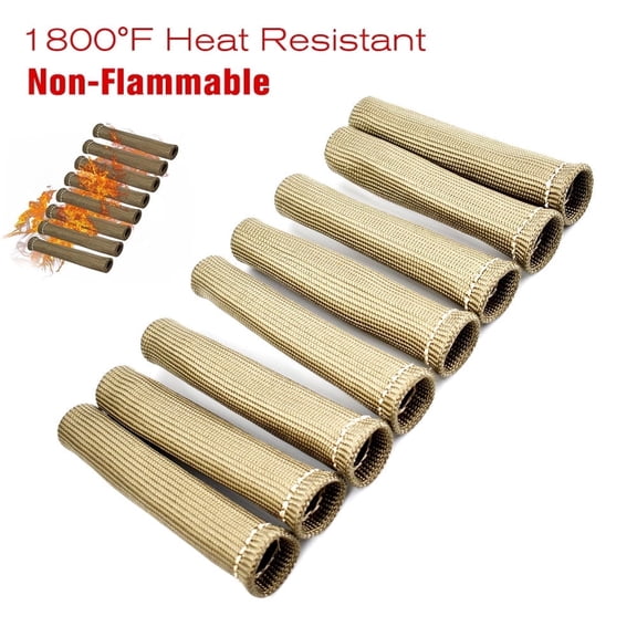 8PCS 1800° Spark Plug Wire Boots Heat Shield Protector Sleeve SBC BBC 350