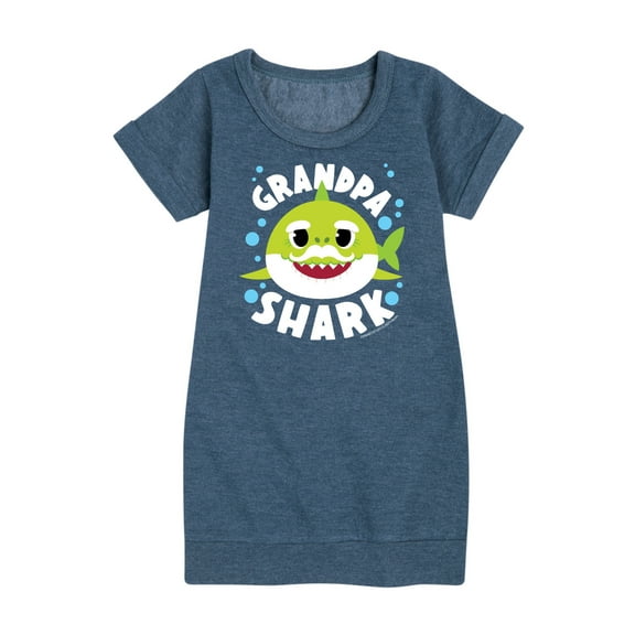 Baby Shark - Grandpa Shark - Toddler And Youth Girls Fleece Dress