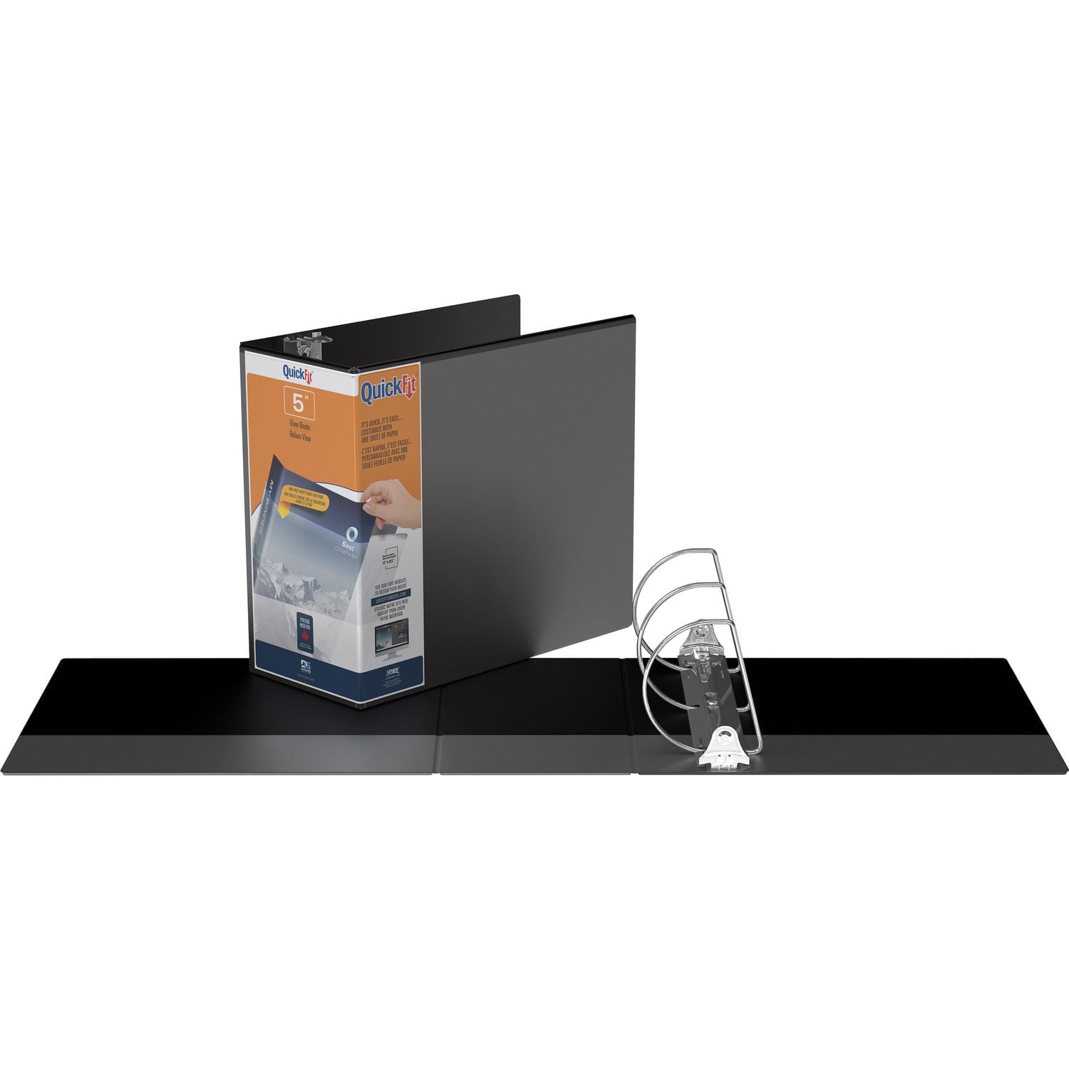 QuickFit® View Binder, Locking D Ring, 4 Pack