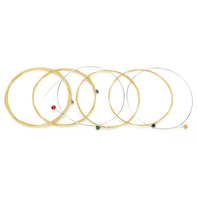 Ecomeon Phosphor Bronze Coated Strings,6Pcs Guitar String Carbon Steel Core Phosphor Bronze Winding Stringed Instrument Accessories,Guitar String Kit