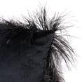 thumbnail image 3 of Decmode Square Black Cotton Feathered Pillow, 24" X 24", 3 of 4