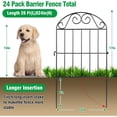 thumbnail image 3 of 24 Panels Collapsible Garden Fence Animal Barrier,26 Ft(L) x 24 in(H) Black Rustproof Metal Wire Panel Border for Dogs Rabbits, Flower Edging for Landscape Patio Yard Outdoor Decor, Arched, 3 of 6