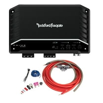 Rockford Fosgate Prime 1200W Class D Monoblock Amplifier 1/2/4 ohm Install Kit