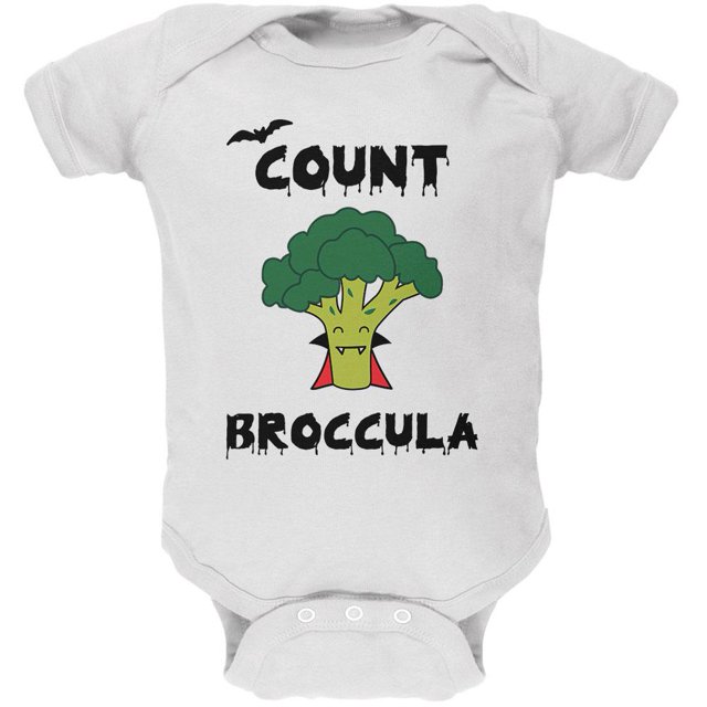 Halloween Vegetable Broccoli Count Broccula Dracula Soft Baby One Piece
