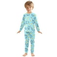 thumbnail image 3 of joogoo Tennis Racket Ball on Blue 2 Piece Long Sleeve Tee and Pants Cotton Pajama Set 3T, 3 of 7