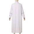 thumbnail image 4 of BLESSUME Men's Clergy Cassock Church Minister Robe Vestment for Pastor Black or White, 4 of 6