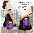 thumbnail image 6 of FORMRS Crossbody Bag for Women Quilted Travel Shoulder Cell Phone Purse with Chain Strap Handbag, Purple Digital Art, 6 of 7