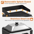 thumbnail image 4 of Gianna Electric Grill Indoor for Steak and Veggies, Smokeles Griddle with Lid for Kitchen Cooking, Countertop Oven Includes Temp Control/Grill Plate/Splash Guard/Crumb Tray, Silver, 4 of 6