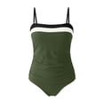 thumbnail image 6 of Women Tummy Control One Piece Swimsuits Strapless Bandeau Bathing Suits Slimming Halter Swimwear, 6 of 6