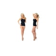 thumbnail image 4 of Belvia Women’s Plus Shapewear Slimming Top, Black, 3XL, 4 of 5