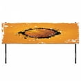 thumbnail image 3 of Basketball Headboard, Basketball and Paint Splashes on Abstract Grungy Background Sport Theme Print, Upholstered Decorative Metal Bed Headboard with Memory Foam, King Size, Orange Black, by Ambesonne, 3 of 4