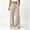 Beige #001, variant on Striped Wide Leg Pants for Women Spring Summer 2026 Drawstring Lounge PJ Beach Bottoms Casual Trousers Pockets