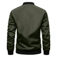 thumbnail image 6 of Maoxin Jackets for Men Fashionable Men's Solid Color Long Sleeve Hoodless Casual Outwear Jackets Army Green 3XL, 6 of 6