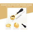thumbnail image 2 of GFDYREE Wooden Handle Brass Wax Spoon for Sealing Stamp Large (1.2 Inches Diameter), 2 of 7