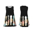 thumbnail image 7 of Honeii Little Chef Gnome Print Women's Sleeveless Dress, Loose Fit Casual Dress for Women, Summer Fashion Dress, 7 of 7