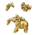 thumbnail image 6 of TISHITA Elephant Statue Desktop Decoration Ornament Artwork Resin Figurine Animal Sculpture for Office Home Bedroom Shelf Living Room A Golden, 6 of 8