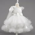 thumbnail image 2 of Tutu Dress for Girls Tulle Princess Birthday Party Prom Outfit Toddler Girls Sneaker Ball Gown Dress White 7-8 Years, 2 of 7
