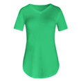 thumbnail image 3 of Women's T-Shirts Top TShirt For Women Short Sleeves Solid Color Outdoor Loose Casual Tshirt Comfortable Fashionable for Everyday Wear, 3 of 6