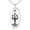 Silver, variant on Stainless Steel Poseidon Greek God of Sea Engraved Small Oval Charm Pendant Necklace