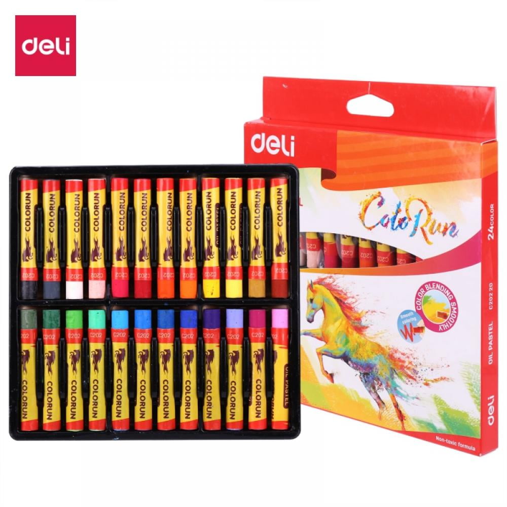 Kaco KALOR Oil Pastels Set, 24 Vibrant Colors Soft Pastels Oil Crayons for  Artists Supplies Painting Drawing Kit for Kids, Beginners, Students