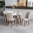 thumbnail image 6 of Palm Modern Solid Wood Walnut Dining Room&Kitchen 5 Piece Furniture Set, 6 of 7