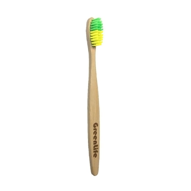 Cepillo Dental Ecológico VentDepot Sport Collection Doble Color Mango de Bambú Cerda Regular
