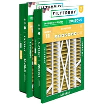 Filterbuy 20x30x5 MERV 11 Allergen Defense, Pleated HVAC AC Furnace Air Filters for Honeywell Return Grille (2-Pack)